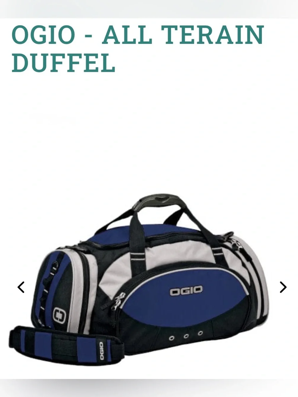 OGIO All Terrain Duffel Bag Blue Black Grey Travel Gym Sports Luggage Weekender